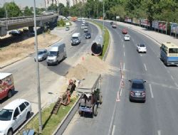 İstanbul Yolu ndaki çalışmada ilk etap bitti