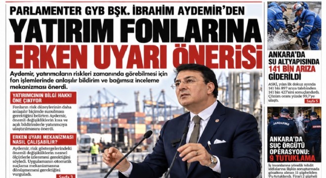 İbrahim Aydemir: Sermaye piyasalarında küçük yatırımcı için erken uyarı sistemi kurulmalı