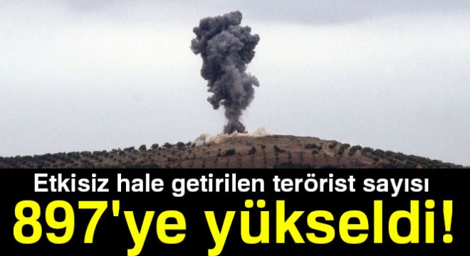 TSK: Etkisiz hale getirilen terörist sayısı 897 ye yükseldi